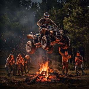 SunL ATV fire jump