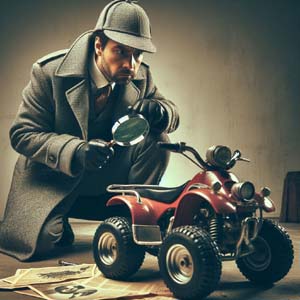 ATV detective locating parts