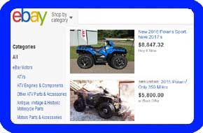 used Sport 400 four wheeler parts